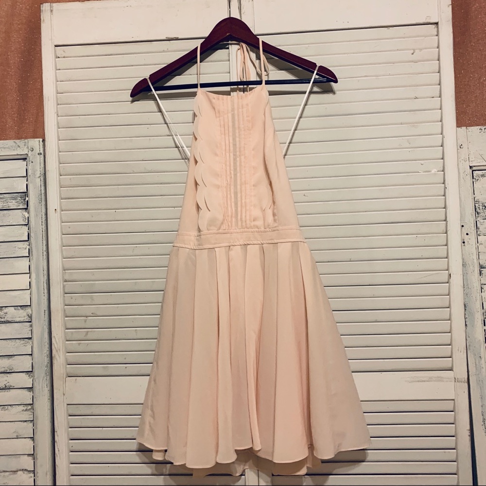 Double Zero Pale Pink Halter Dress